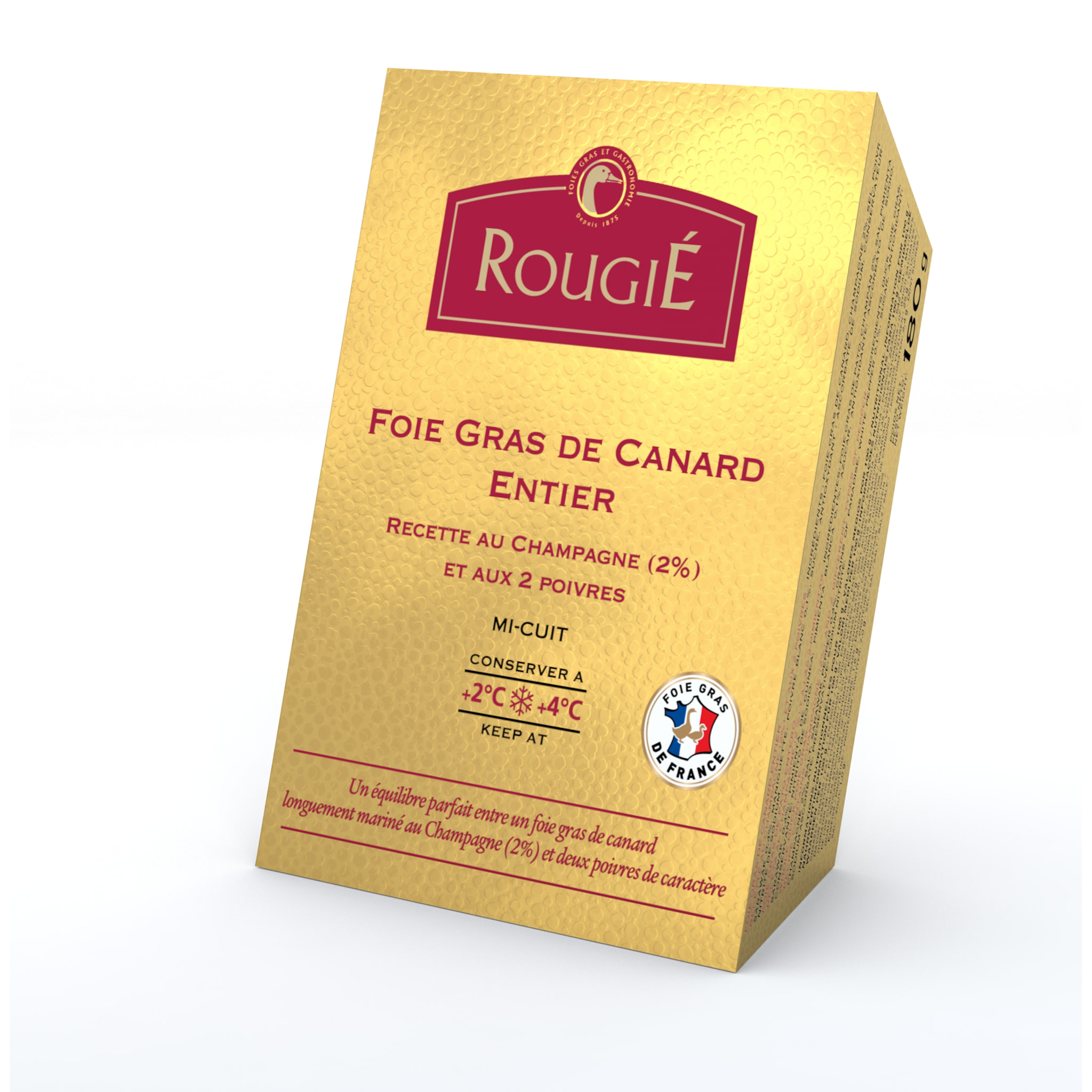 La trilogie de Foie Gras de canard entier - nature, figue, champagne - 3x180g