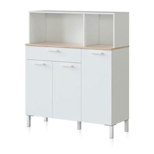 Alacena cocina Colin 3 Puertas Blanco Artik (Blanco Mate) - Roble Canadian