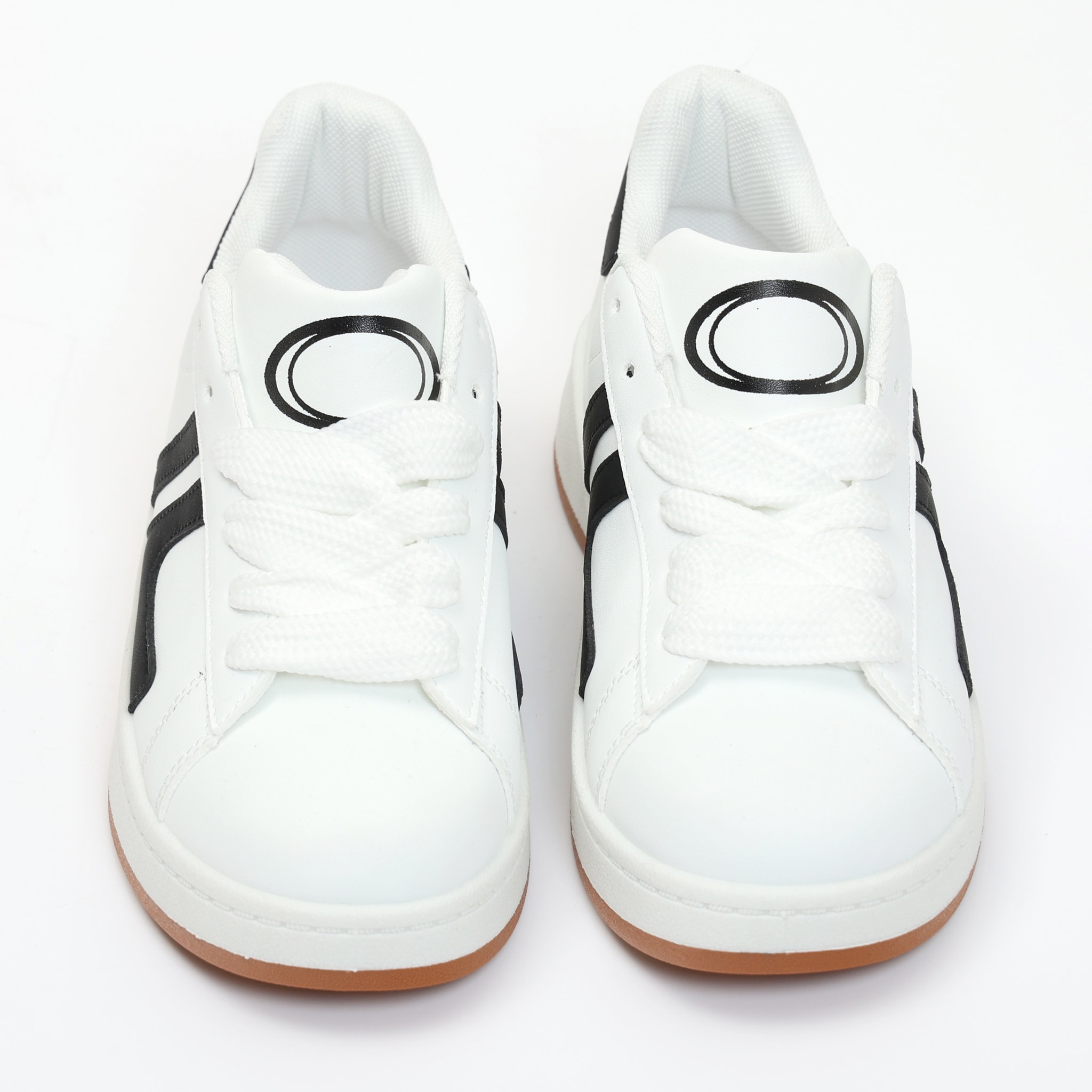 Sneakers in simil pelle bicolore