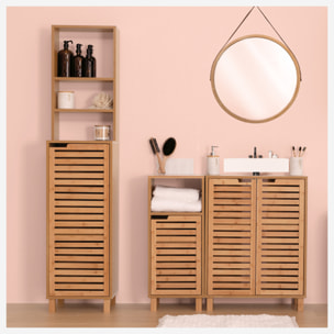 Meuble étagère 1 porte bambou "Sicela"