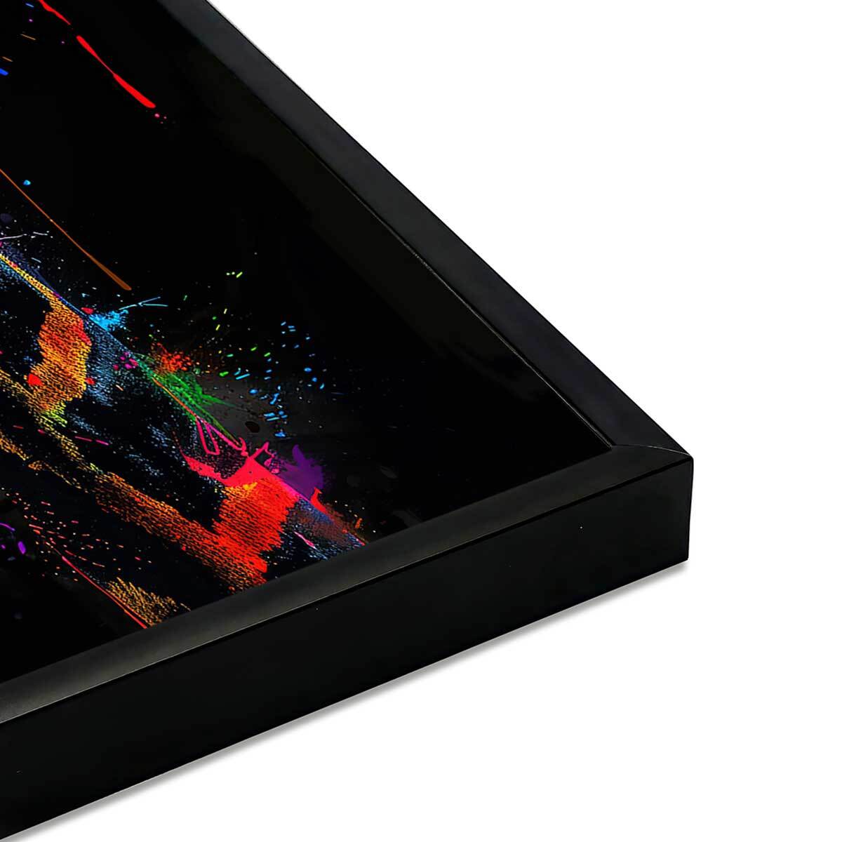 Affiche encadrée boisson fruitée artistique Affiche + cadre en métal - Noir