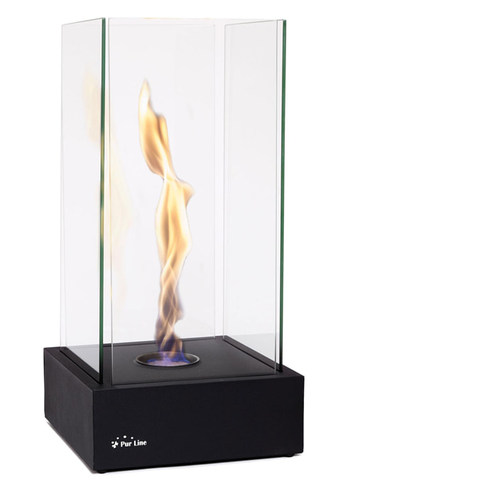 Cheminée de table à l'éthanol avec flamme à effet tornade