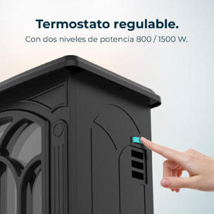 Chimenea Eléctrica de Pie ReadyWarm 1500 Flames. 1500 W, 2 Niveles de Potencia,