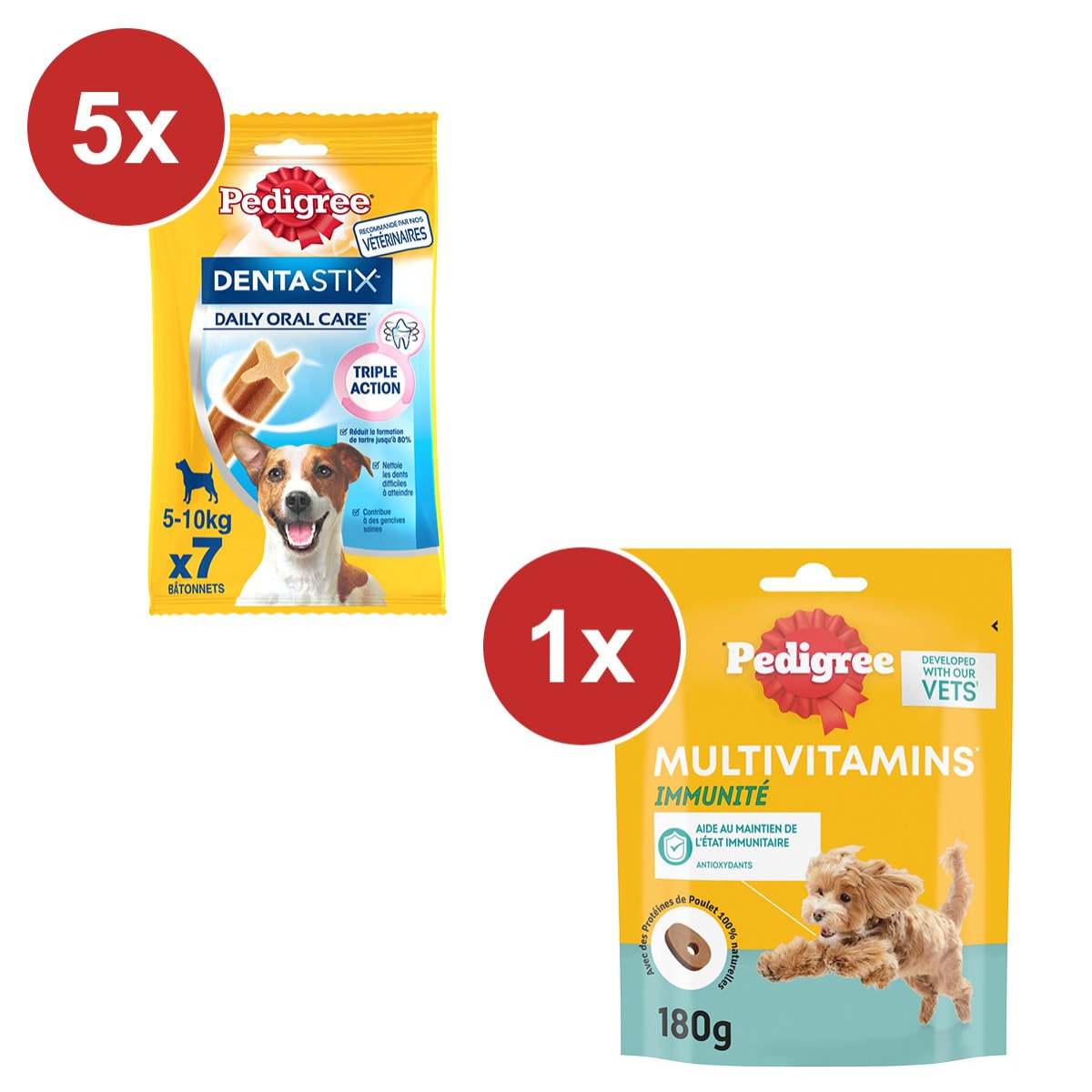 PEDIGREE BIEN-ETRE petit chien 1 Aliment complémentaire Immunité +35 Dentastix