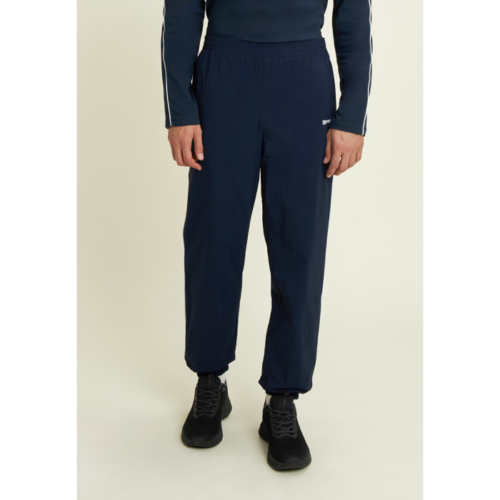 Pantaloni sportivi in nylon stretch con cucitura a contrasto