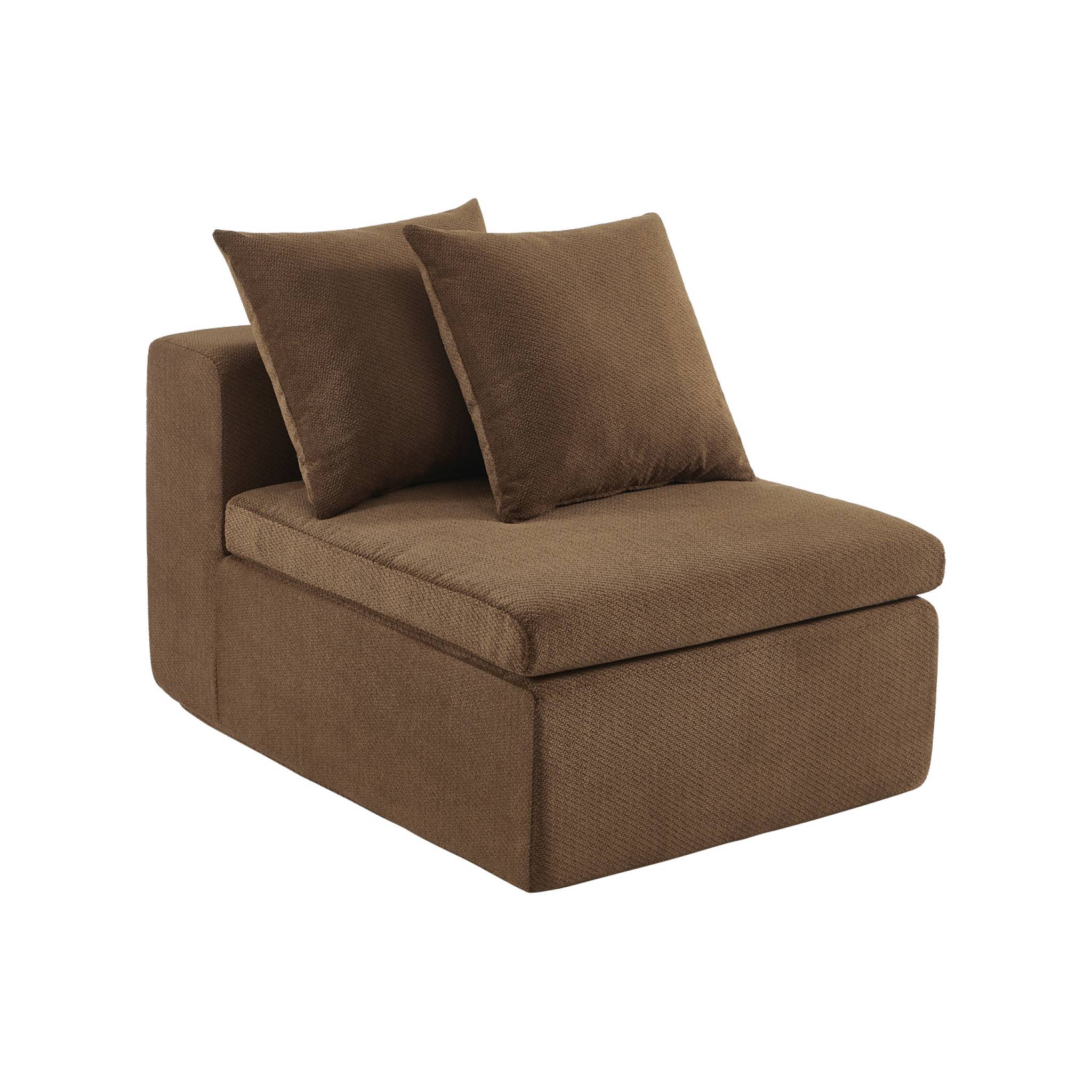 Fauteuil compressé pour canapé modulable tissu chenille 1 place MOVI