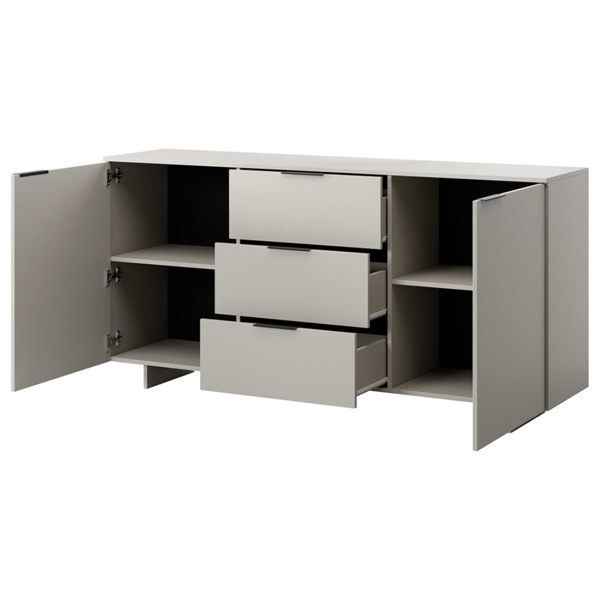 Canterbury - buffet bas - beige - 3 tiroirs et 2 portes - 180 cm - Beige