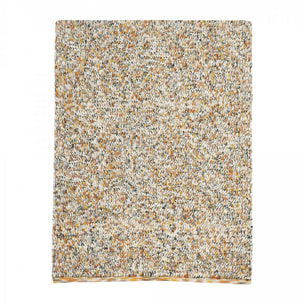 Tapis salon et chambre tissé en laine motif faux uni ULGU