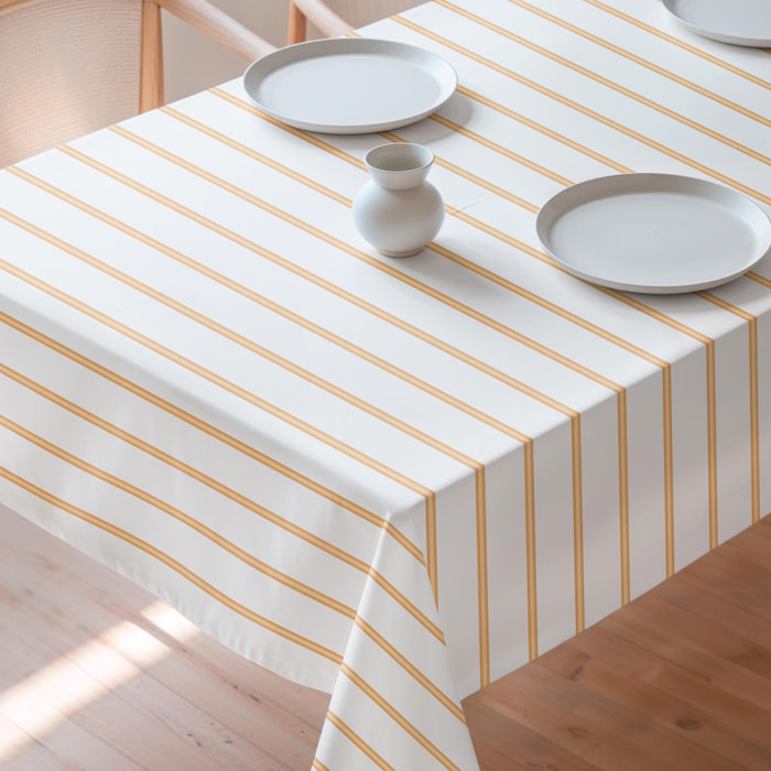 Nappe imprimée anti-tâches LAMBÍ JAUNE