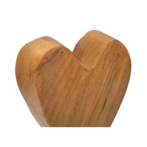 SCULTURA CUORE IN TEAK RIC. CM 10X10X25 (PEZZI UNICI - NON RIP. IN SERIE)