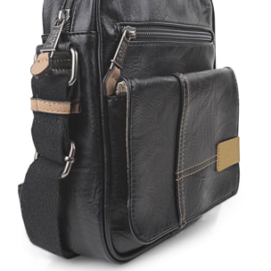 Bandolera Hombre Vegana Lois Warren Negro