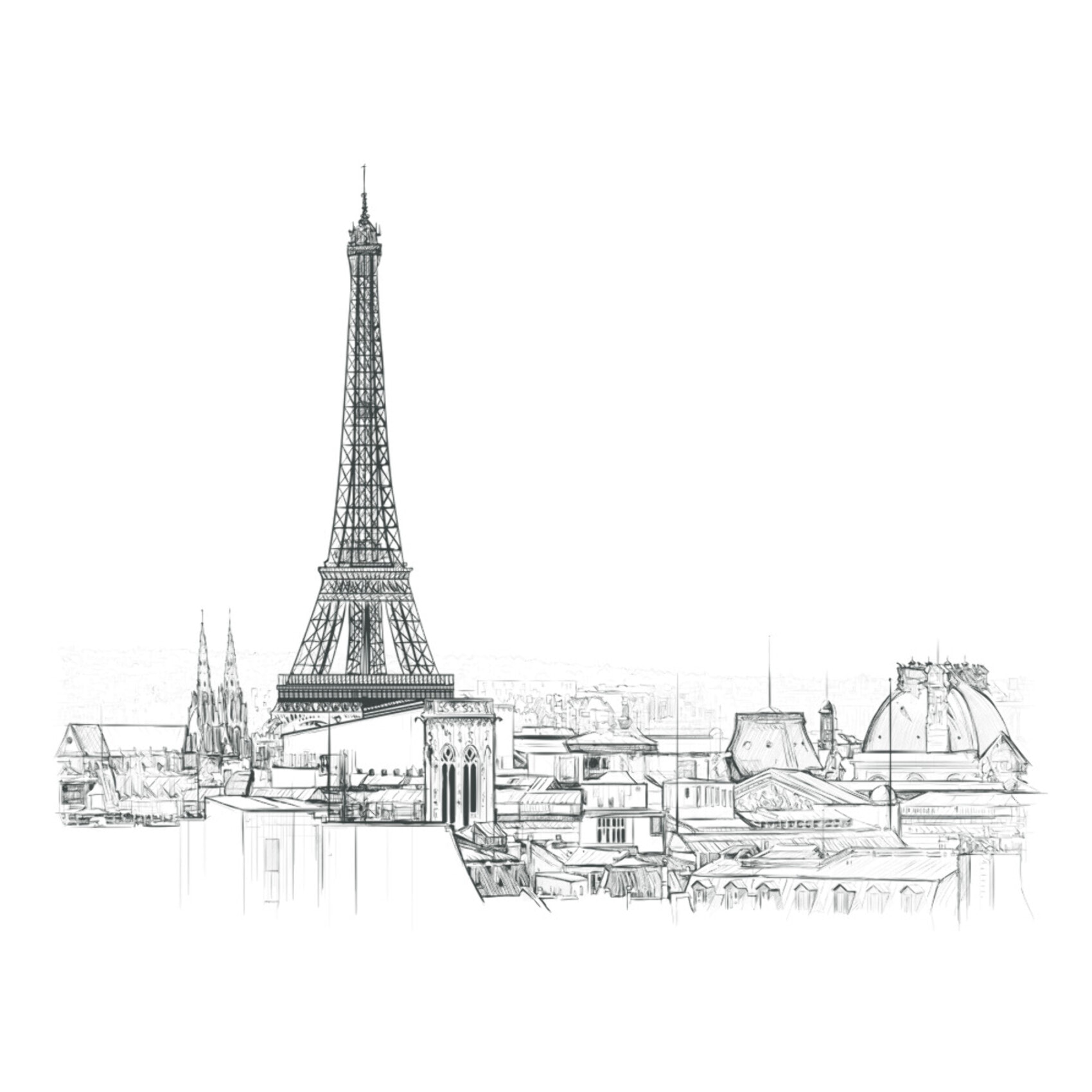 Papier peint panoramique Paname - Un décor mural de 7 lés (336x270cm), créé et fabriqué en France Livraison gratuite à partir de 315 € d'achat.