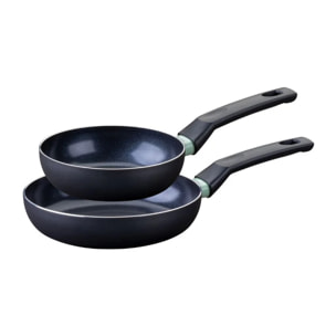 Set de 2 poêles antiadhésives céramique 16 et 20 cm Fackelmann Brandao