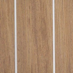 Table de jardin "Évasion" effet bois honey & graphite 4 places lates en aluminium