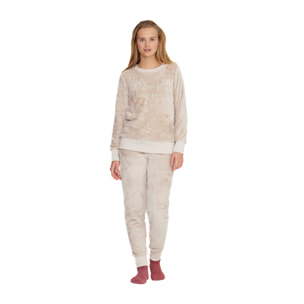 Pigiama donna champ in eco pelliccia girocollo Noidinotte