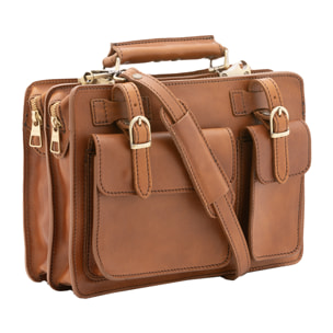 Borsa a mano  unisex In Vera pelle Made in Italy 32x23x10 cm