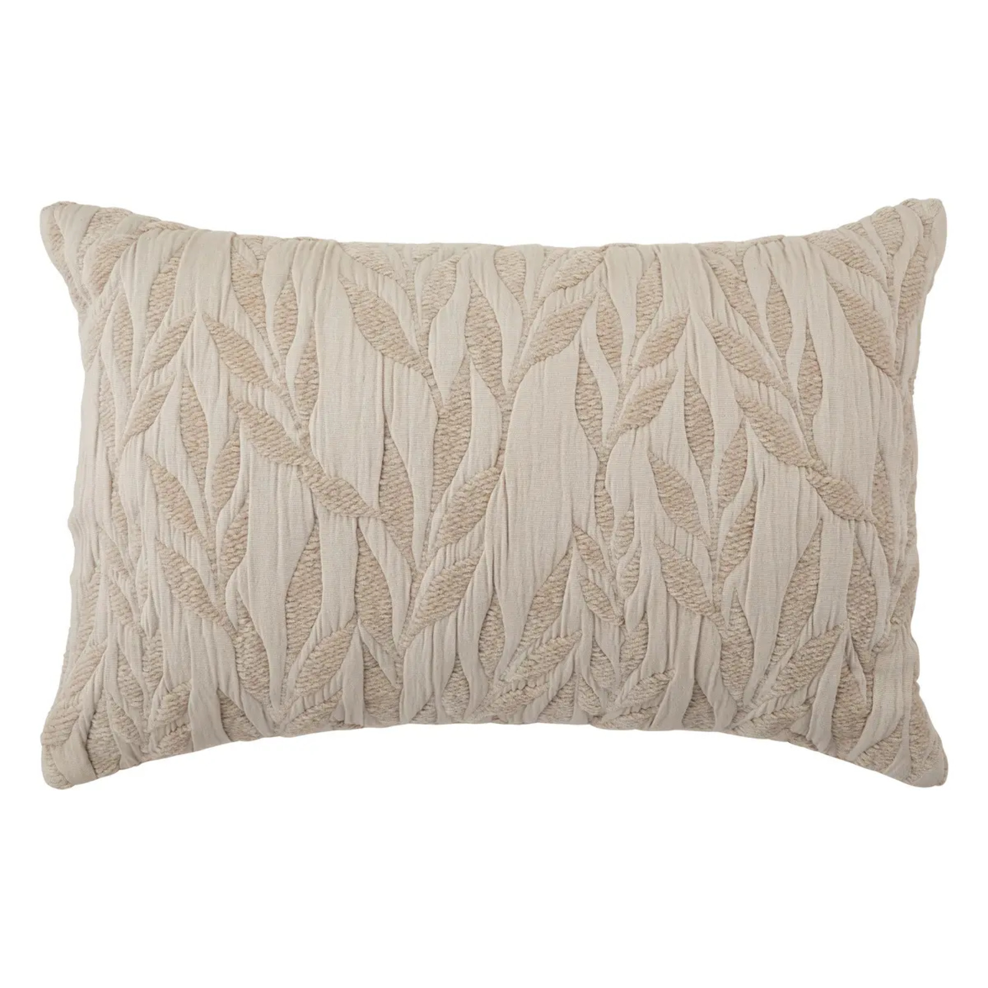 Coussin motif jacquard "Lehto" coton lin 58x38cm