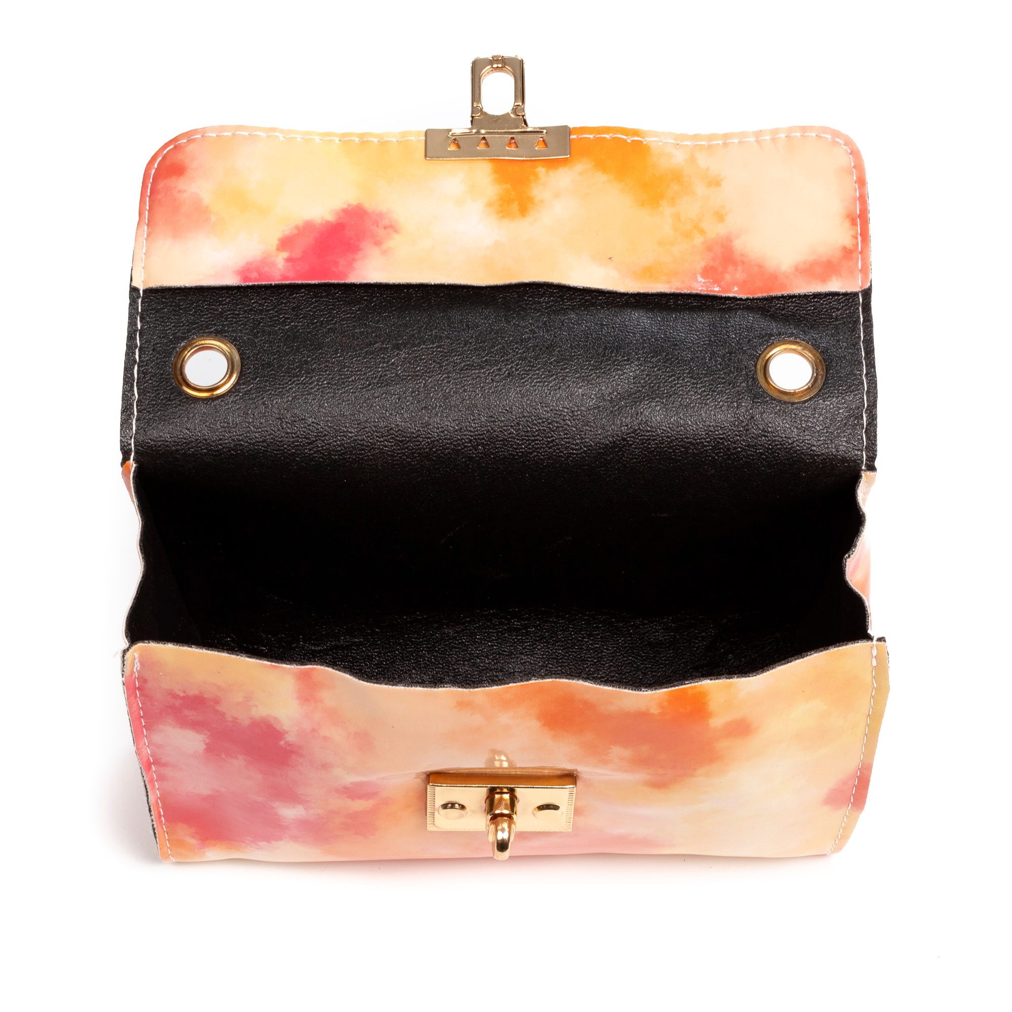 Borsa a tracolla da donna Foglio. Stampa multicolore.