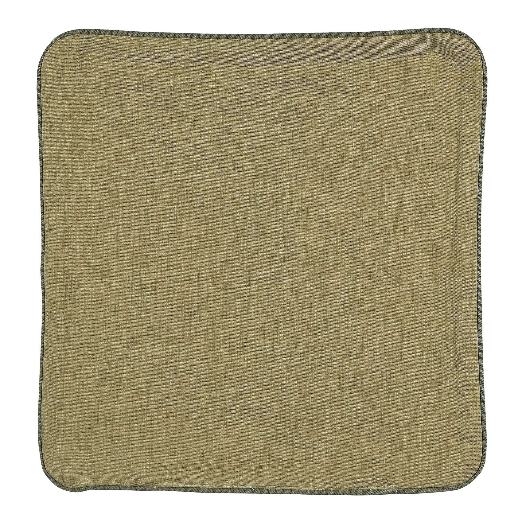 Housse de coussin en poly/lin - Vert foncé