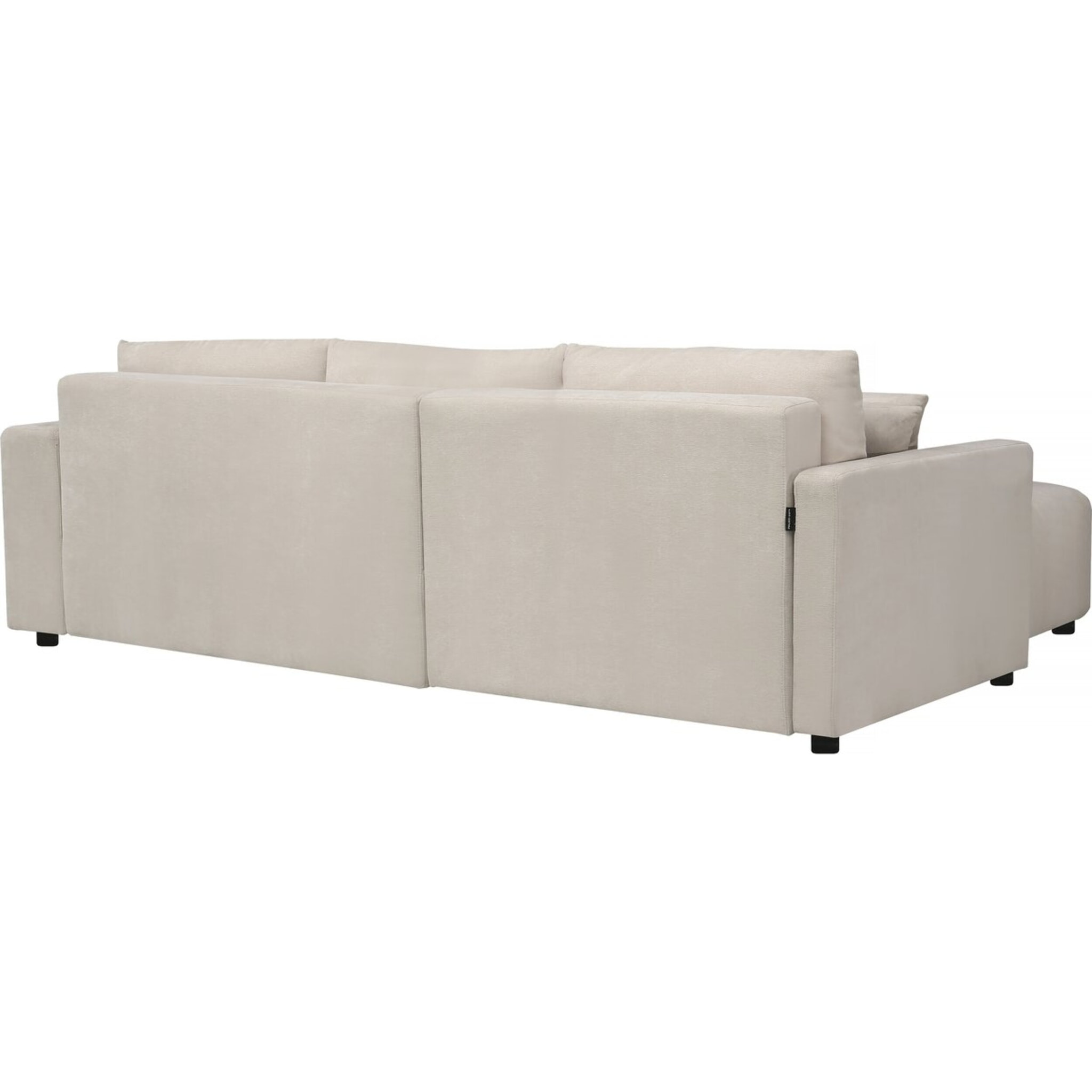 Canapé d'angle convertible tissu chenille 3 places - "Trocadero" - Crème