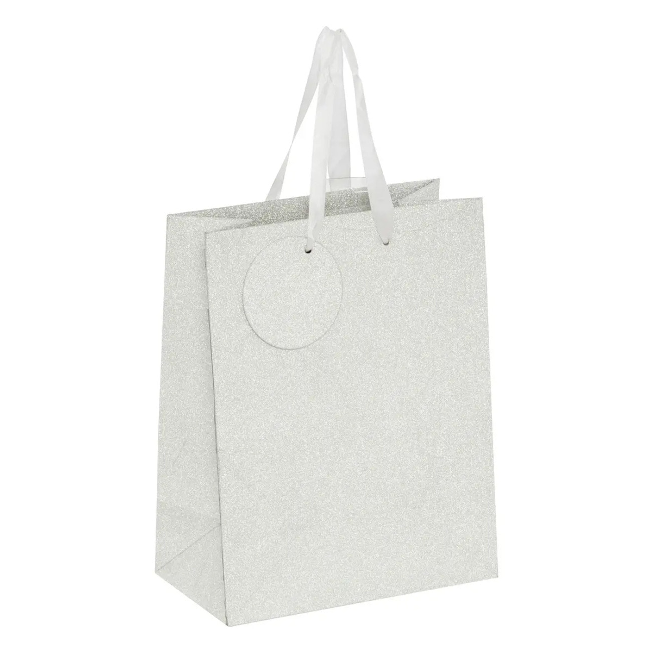 Sac cadeau paillettes petite taille argent