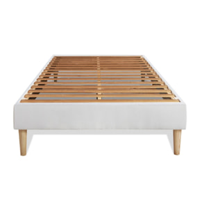Ensemble Matelas Le Délicat - 26cm - Ressorts ensachés et mémoire de forme - Technologie hybride, fabrication responsable. - Sommier kit Blanc