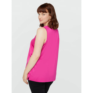 Fiorella Rubino - Top con pliegue delantero - Fuchsia