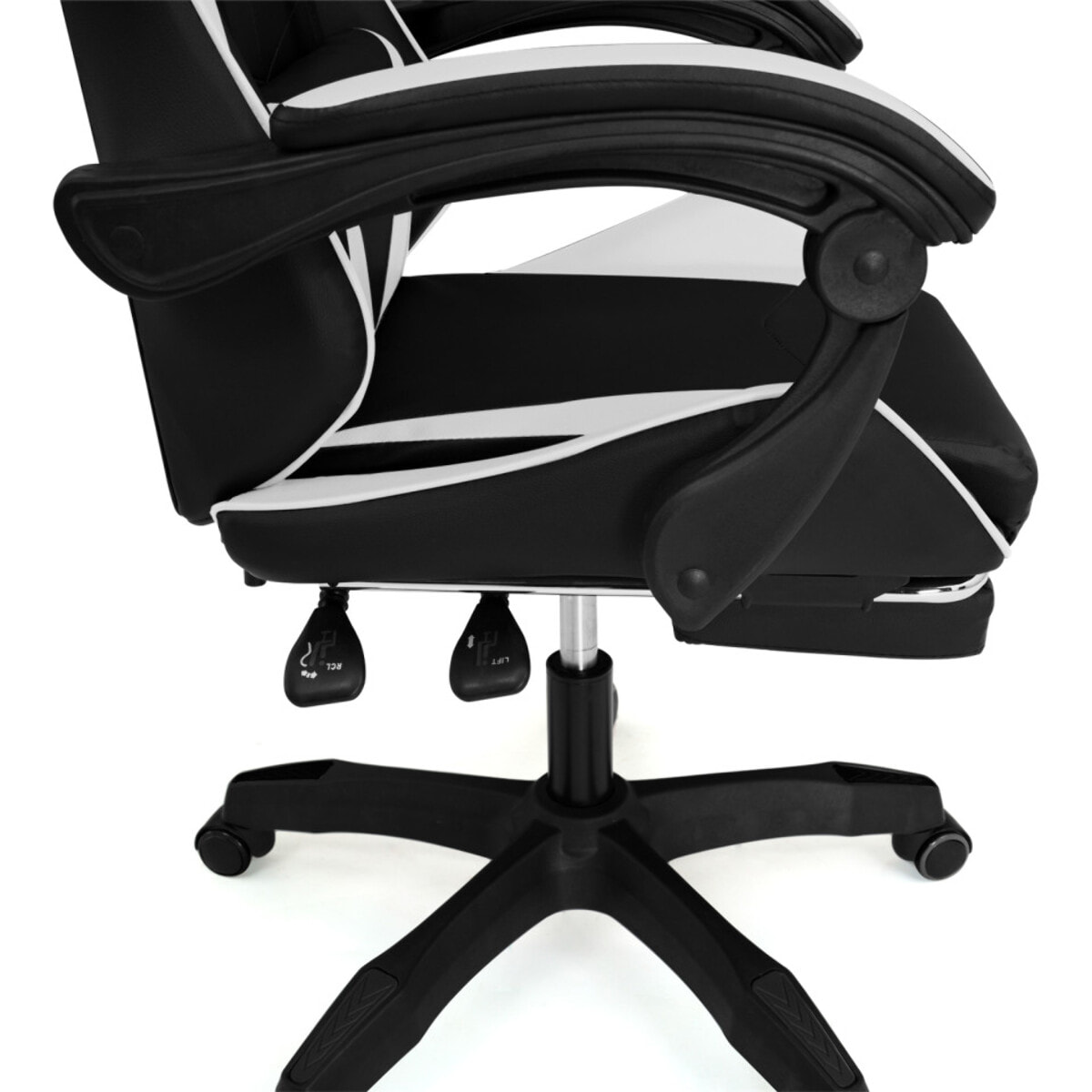 Fauteuil de bureau spécial gaming noir et blanc