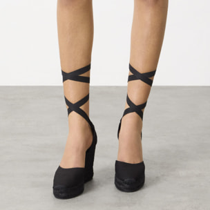 Alpargata Carina cuña de yute 11cm doble plataforma