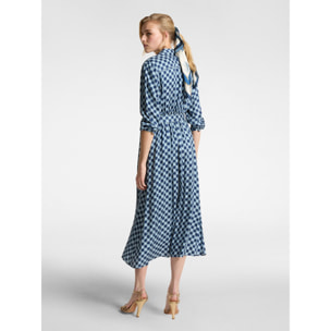 Elena Mirò - Abito chemisier Monogram - Blu