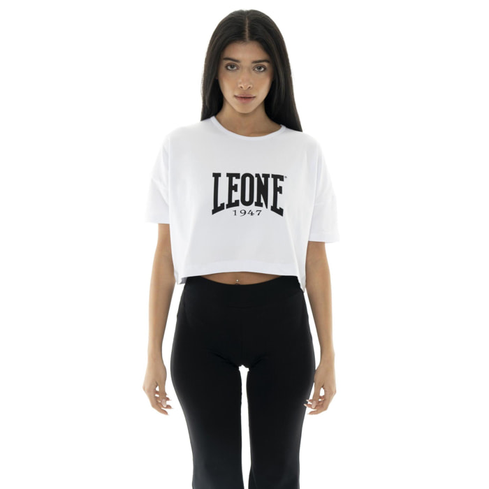 T-shirt da donna cropped Leone Basic