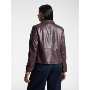 Elena Mirò - Chaqueta de tejido revestido - Burgundy