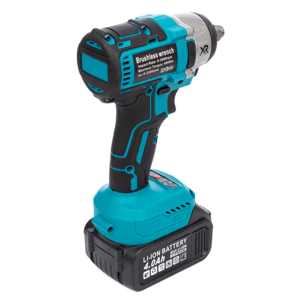 Llave de impacto eléctrica inalámbrica 12V, con motor sin escobillas y con 2 baterías de 13.000mAh.