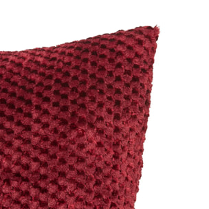 Coussin Lyno rouge grenat 40x40cm
