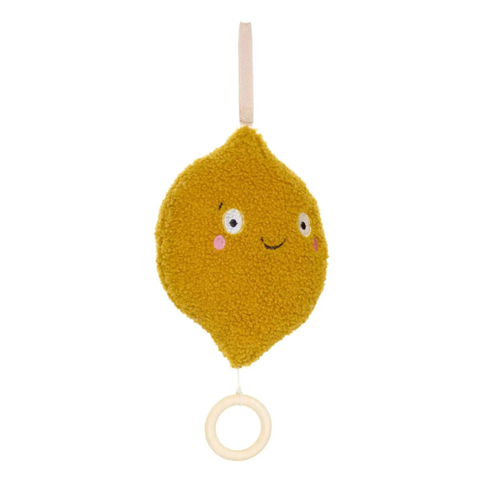 Coussin musical d'éveil Noa citron orange