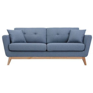Canapé 3 places en tissu bleu pastel OSLO