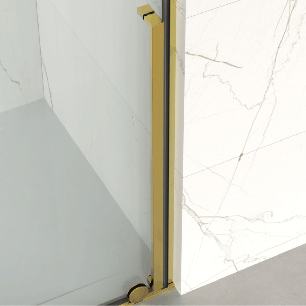 X-MOTION Porte de douche 140x200cm Coulissante, anticalcaire avec profilé Or brillant (SATBWIXM140NIKAZ)