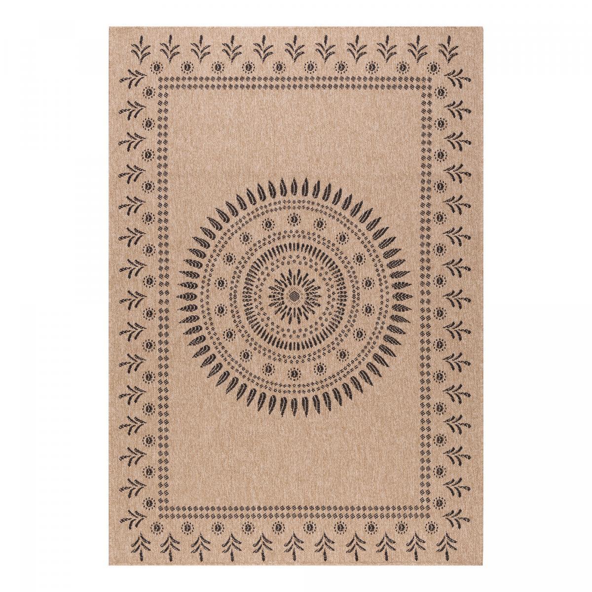 Tapis extérieur tissé kilim rond PAVE