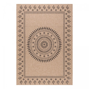 Tapis extérieur tissé kilim rond PAVE