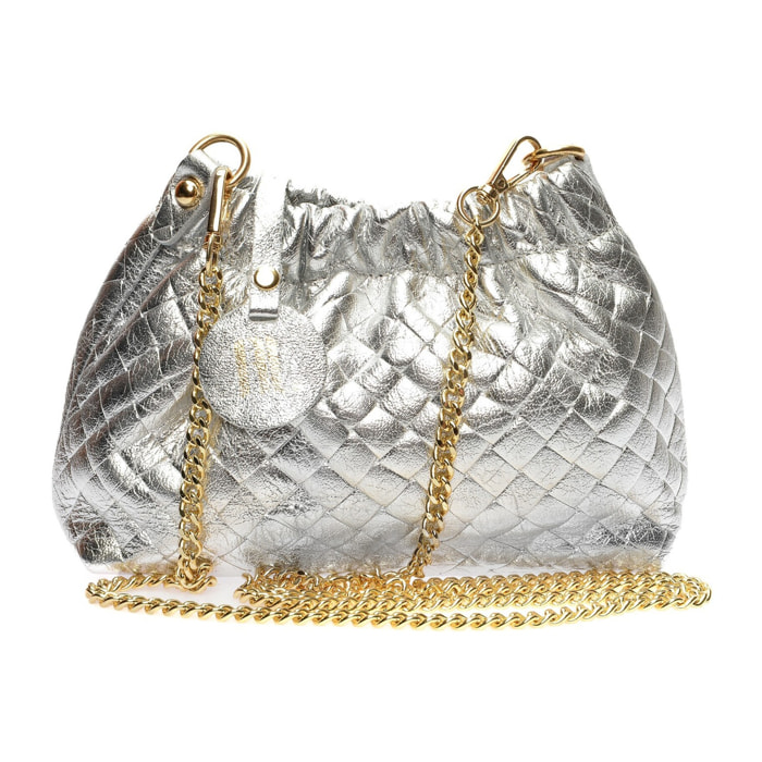 Borsa a spalla Anna Luchini Argentato