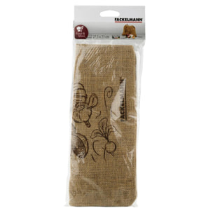 Lot de 2 sacs à légumes réutilisables avec 2 ustensiles de cuisine Fackelmann Nature