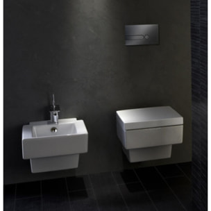 Pack WC suspendu Terrace + abattant + bâti-support autoportant + plaque blanche