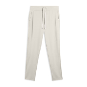 Pantaloni donna in felpa micro-trecce con fondo dritto