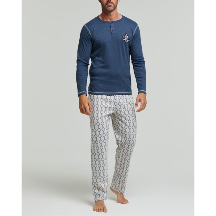 Pigiama lungo cotone interlock Barbera