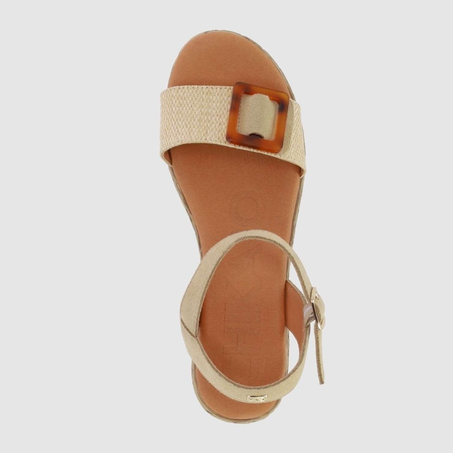 Sandalias de Serraje - Natural - Tacón: 5 cm