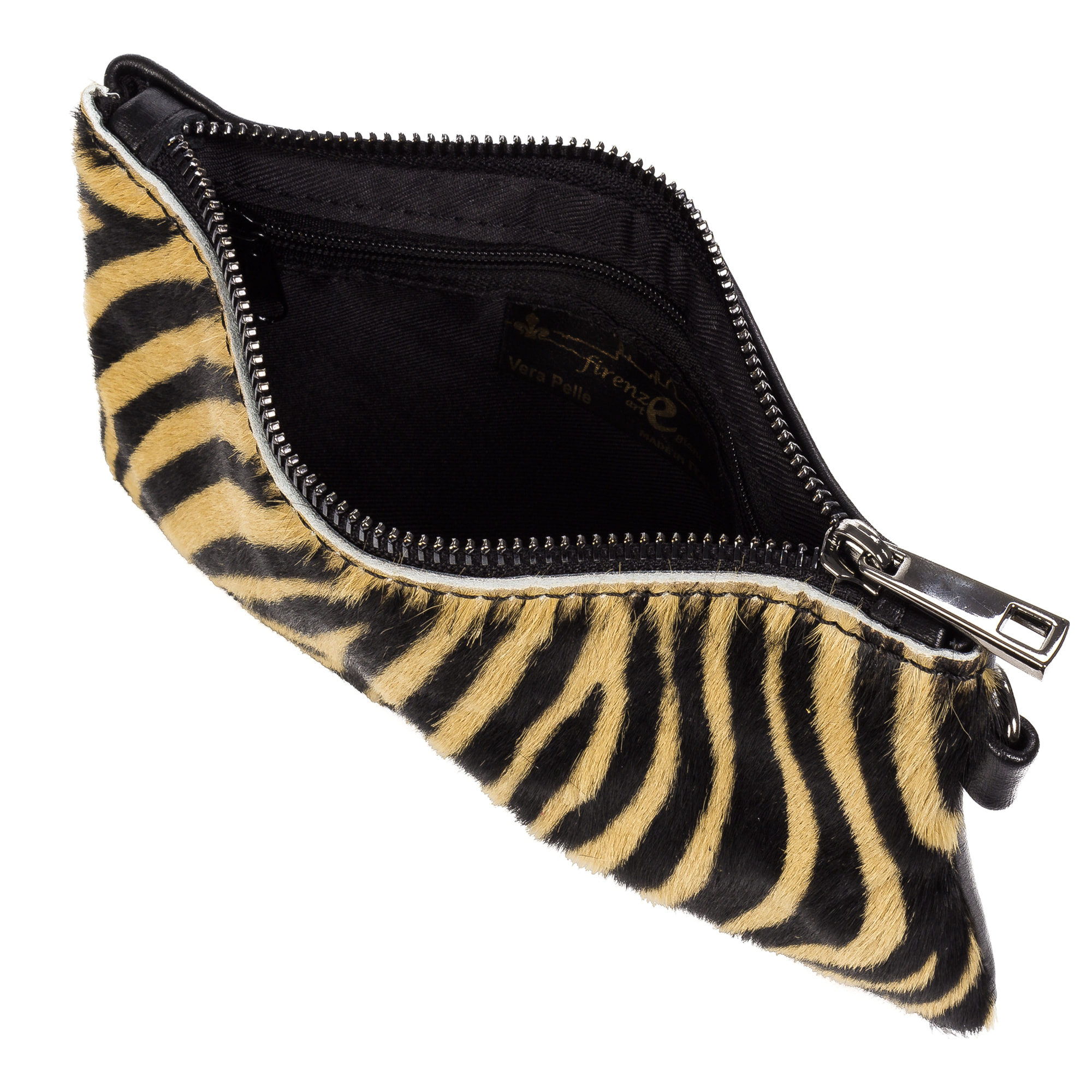 Fiorella Bolso de mano Mujer.Piel auténtica Sauvage Cavallino Tigre