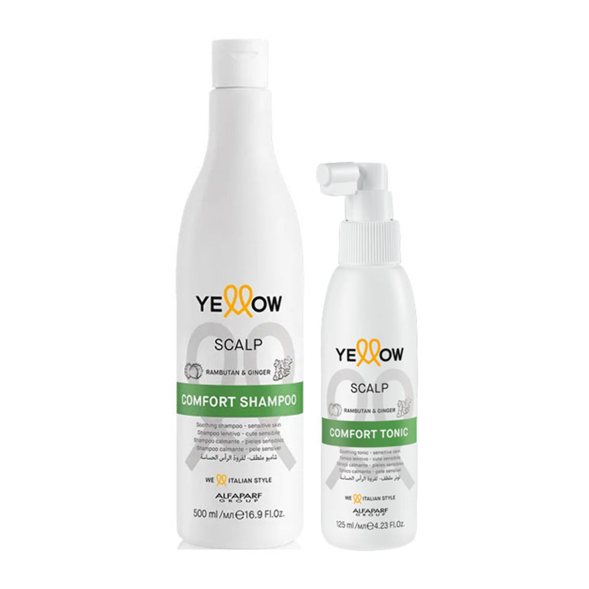 ALFAPARF Yellow Kit Scalp Comfort Shampoo 500ml + Tonic 125ml