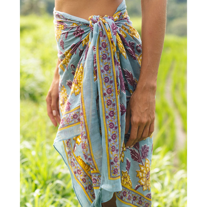 Pareo Multiposición con Estampado Floral