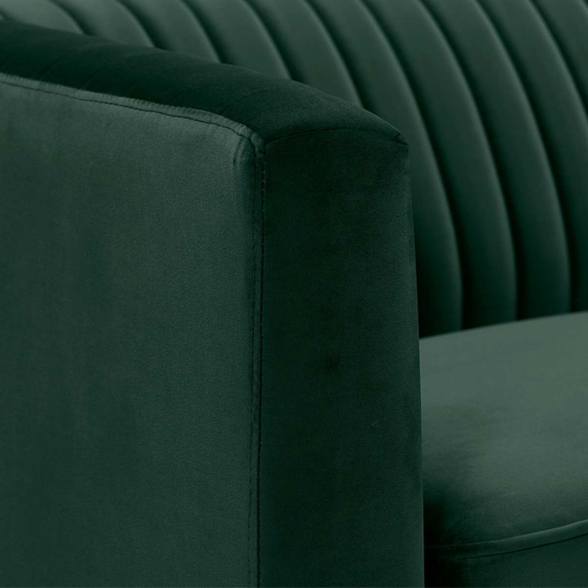 Canapé 3 places en velours vert foncé - Gatsby