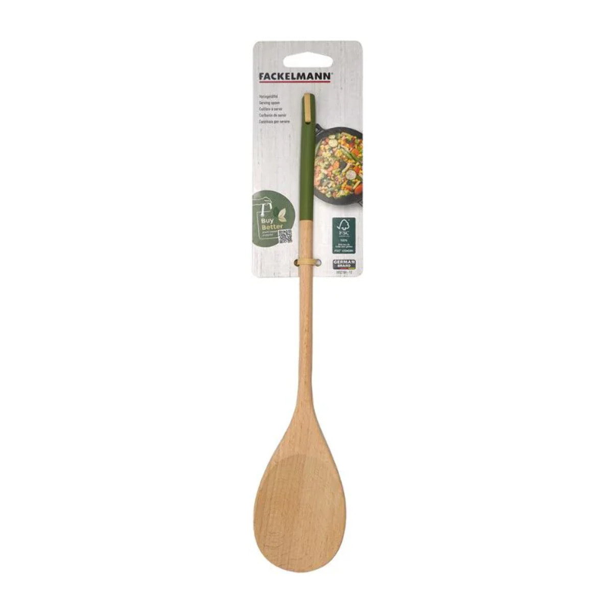 Set de 2 ustensiles de cuisine cuillère en bois Fackelmann Boisselerie